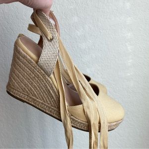 Women’s lace up espadrilles These are tan so they can be paired with any outfit